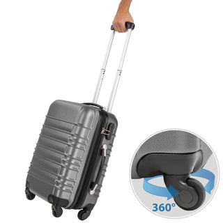 Tectake set of 4 gray ABS suitcases-ultralight travel suitcases, Alodia Store