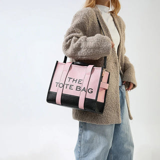 Women's Tote Bag 2024 New Leather Letters Shoulder Alodia Store