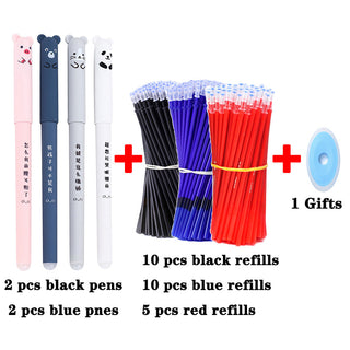 30 Pcs/set 0.35mm Kawaii Erasable Pens for Writing Notebooks Girls Cute alodia store