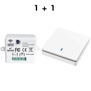 Wireless Smart Switch Light 433Mhz RF 86 Wall Panel Switch with Remote Control Mini Relay Receiver 220V Home Led Light Lamp Fan alodia store