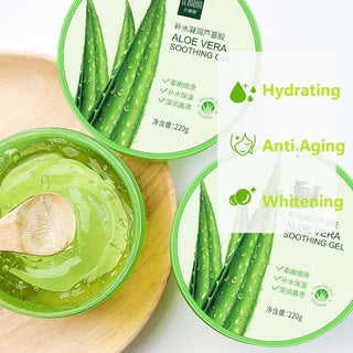 220ML Aloe Vera Gel Natural Face Creams Moisturizer Acne Treatment Cream Sun Repair Cream Whitening Skin Care Smoothing Alodia Store