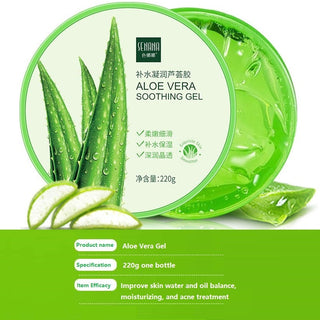 220ML Aloe Vera Gel Natural Face Creams Moisturizer Acne Treatment Cream Sun Repair Cream Whitening Skin Care Smoothing Alodia Store