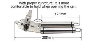 Can Opener Kitchen Accessories Gadget Sets Bottle Openers Stainless Steel Ergonomic Manual Kitchen Tools Free 2 Blades Alodia Store