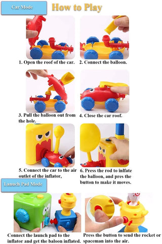 Balloon Launcher Car Toy Set Children's Balloon Launcher Toy Force Car Balloon Launcher Toys Kid's Preschool Educational Gifts Alodia Store