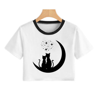 Summer Fashion Harajuku Sexy Tank Crop Top White alodia store