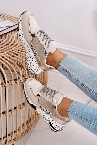 Women Sneakers Lace-Up Sports Shoes for Leopard alodia store