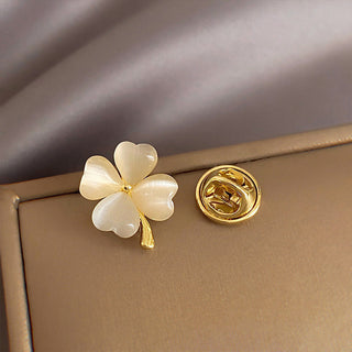 Fashion Brooch Set Flower Bow Brooches for Women Metal Anti-glare Lapel Pin Fixed Clothes Pins Sweater Coat Clothing Accessories alodia store