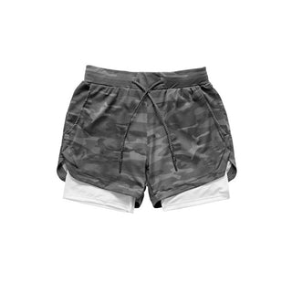 2023 Camo Running Shorts Men 2 In 1 Double-deck Quick Dry GYM Sport Shorts Fitness Jogging Workout Shorts Men Sports Short Pants Alodia Store