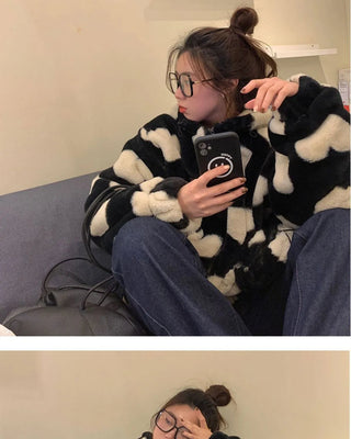 faux rabbit fur jacket Alodia Store