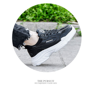 BONA New Designers White Sneakers Women Flats vulcanize Shoes alodia store