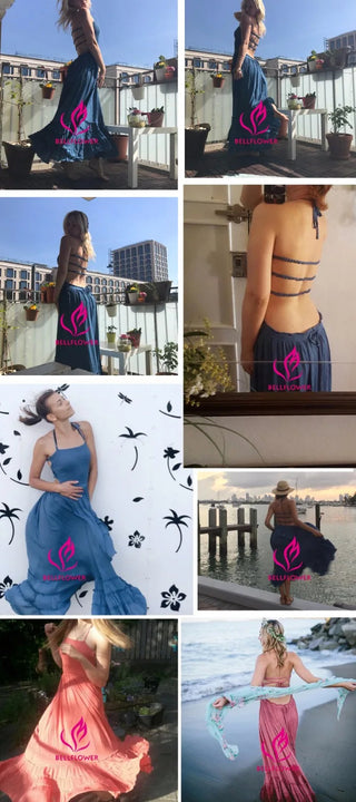 Summer Women Backless VERGOODR Smock dress Alodia Store