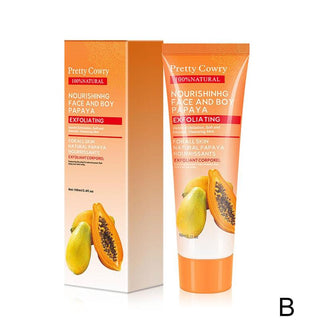 100ml Papaya Deep Cleansing Scrub Gel Dead Skin Removal Exfoliating Peeling Gel Face Body Moisturizing Whitening Skin Care Gel Alodia Store