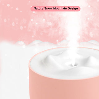White Snow Mountain Humidifier 500ML Ultrasonic USB Aroma Air Diffuser Soothing Light Aromatherapy Humidificador Home Difusor ALODIA STORE