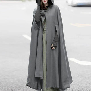 ZANZEA Women Poncho Winter Hooded Open Front Alodia Store