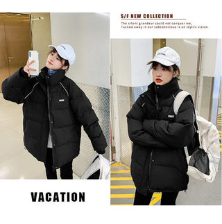 2023 women's parka coat fashion basic cotton down jacket winter Alodia Store
