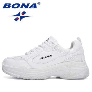BONA New Designers White Sneakers Women Flats vulcanize Shoes alodia store