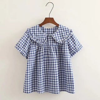 Women Plaid Shirt Long Sleeve Spring Summer Tops Alodia Store