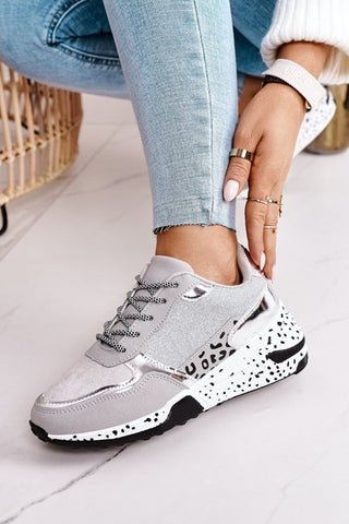 Women Sneakers Lace-Up Sports Shoes for Leopard alodia store