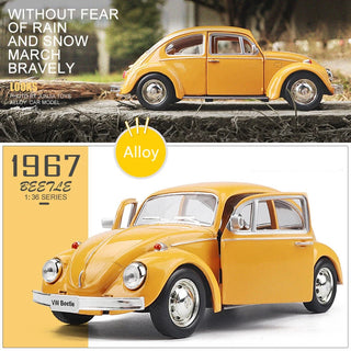 1:36 Mini Car 1967 VOLKSWAGEN Beetle Classic Alloy Car Model Diecasts Metal Toy Car Model Simulation Miniature Scale F346 Alodia Store
