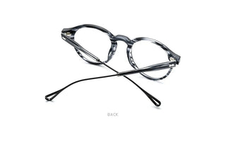 HEPIDEM Acetate Optical Eye Glasses Frame for Women Retro Vintage Round Eyeglasses Men Nerd Prescription Spectacles Eyewear 9121 Alodia Store