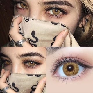 Bio-essence 1 Pair Colored Contact Lenses for Eyes Russian Girl Blue Lenses Monet Green Eye Lenses Big Eye Fashion Lenses Alodia Store