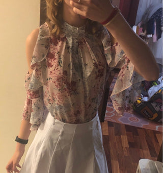 2023 Womens Sleeve Butterfly Sleeve Chiffon alodia store