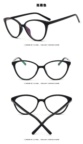 Fashion Women Cat Eye Eyeglasses Frame Men Optical Glasse Frame Retro Eyeglasses Computer Glasses Transparent glasses Alodia Store