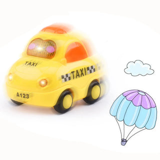 Cartoon Car Toy Plastic Pull Back Cars Model Mobile Vehicle Fire Truck Taxi Boys Girls Toys Educational for Alodia Store