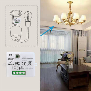 Wireless Smart Switch Light 433Mhz RF 86 Wall Panel Switch with Remote Control Mini Relay Receiver 220V Home Led Light Lamp Fan alodia store