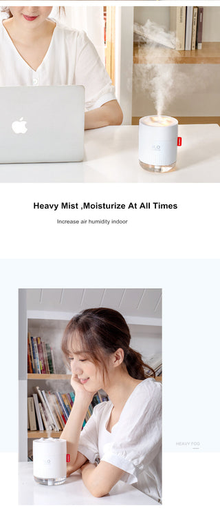 White Snow Mountain Humidifier 500ML Ultrasonic USB Aroma Air Diffuser Soothing Light Aromatherapy Humidificador Home Difusor ALODIA STORE
