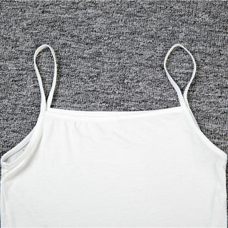 Women Summer Sexy Croptop Tank Top Breathable Fitness Vest Free Size Black White Camisole ALODIA STORE