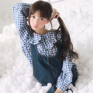Women Plaid Shirt Long Sleeve Spring Summer Tops Alodia Store