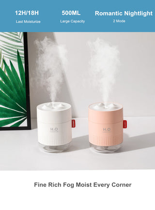 White Snow Mountain Humidifier 500ML Ultrasonic USB Aroma Air Diffuser Soothing Light Aromatherapy Humidificador Home Difusor ALODIA STORE