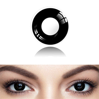 UYAAI 2pcs Halloween Colorful Contact Lenses Anime Cosplay Eye Lenses multicolored lenses Lenses White Black Red Lenses Alodia Store