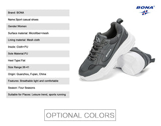 BONA New Designers White Sneakers Women Flats vulcanize Shoes alodia store