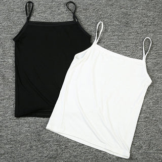 Women Summer Sexy Croptop Tank Top Breathable Fitness Vest Free Size Black White Camisole ALODIA STORE