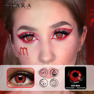 AMARA 2pcsCosplay Anime Eyes Lenses for Eyes AYY Series Makeup Sharingan Beauty Contact Lenses Eye Cosmetic Color Lens Eyes Alodia Store