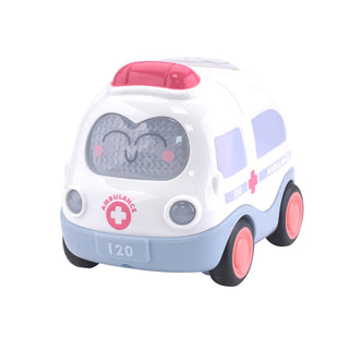 Cartoon Car Toy Plastic Pull Back Cars Model Mobile Vehicle Fire Truck Taxi Boys Girls Toys Educational for Alodia Store