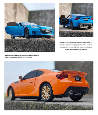 BRZ Alloy Sports Car Model Diecast Metal Simulation Toy Vehicles Car Model Sound Light Collection Childrens Toy Gift Alodia Store