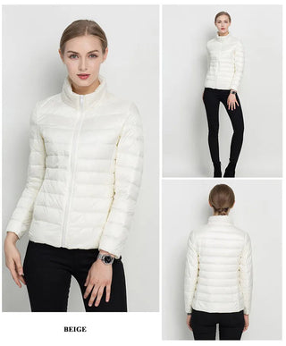 Women Winter Coat 2023 New Ultra Light White Duck Down Alodia Store