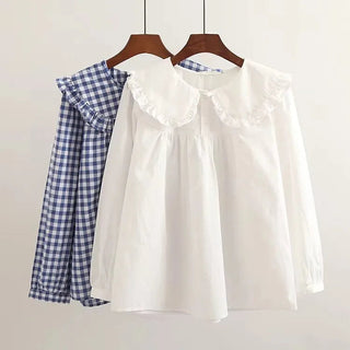 Women Plaid Shirt Long Sleeve Spring Summer Tops Alodia Store