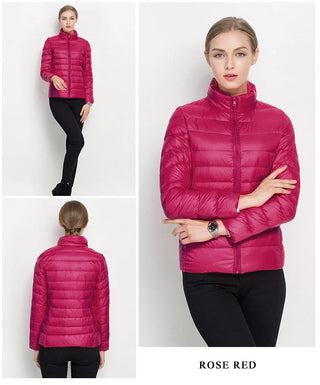 Women Winter Coat 2023 New Ultra Light White Duck Down Alodia Store