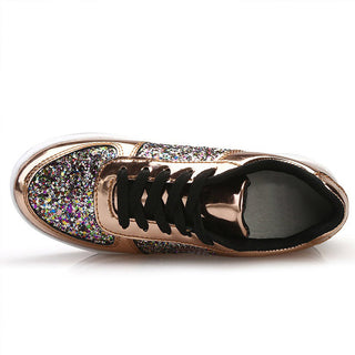 Women's Ladies Wedges Sneakers Sequins Shake Shoes alodia store