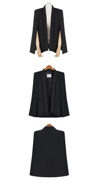 Coat Women Lapel Split Cloak Jacket Alodia Store