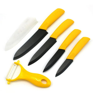 FINDKING Top quality  Zirconia black blade 3" 4" 5" 6" inch + Peeler + covers ceramic knife set kitchen Paring Fruit  knife Alodia Store
