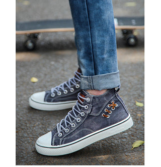 Denim Fashion Sneakers Women's Sneakers Thick Sole Ladies Brand Shoes Plus Size 42 ZHK040 alodia store