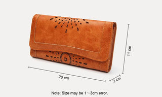 Leather handbag Practical Women Purses Vintage Long Wallets Alodia Store