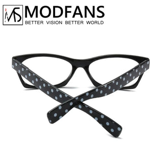 Women Reading Glasses Fashion Dot Design Cat Eye High Quanlity Resin Vintage Eyeglasses Presbyopic Glass Diopter 1 1.5 2 2.5 3 Alodia Store
