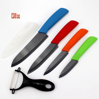 FINDKING Top quality  Zirconia black blade 3" 4" 5" 6" inch + Peeler + covers ceramic knife set kitchen Paring Fruit  knife Alodia Store