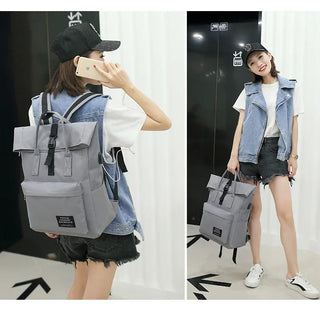 Women External USB Charge Backpack Nylon Rucksack ALODIA STORE